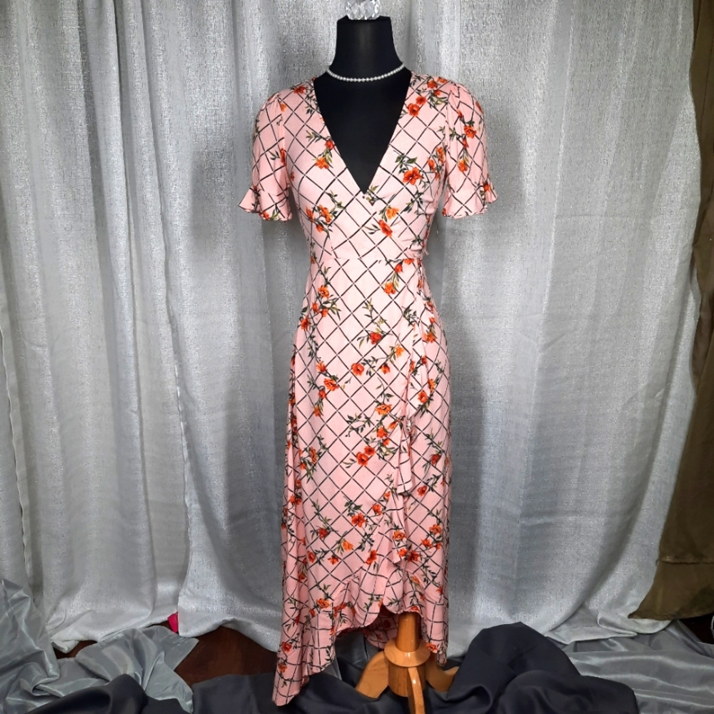 Forever 21 Contemporary Collection Wrap Front Dress size small